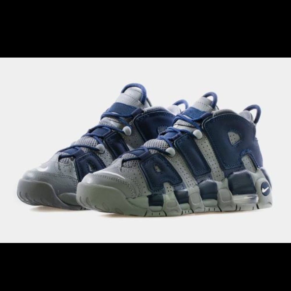 Nike Air More Uptempo Cool grey/Midnight navy sneakers. Brand New, never worn.